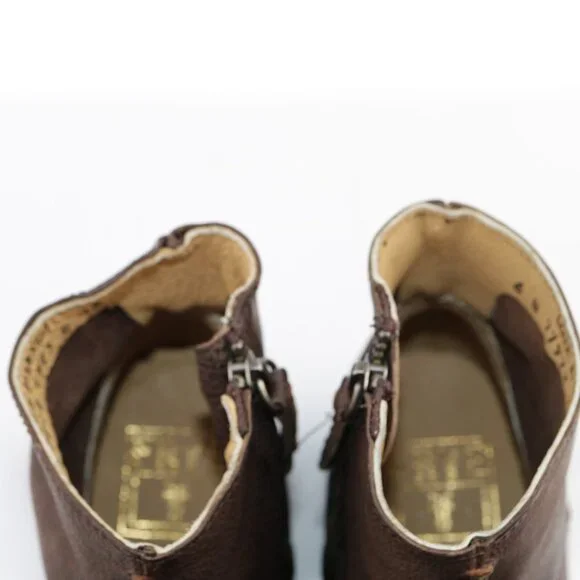 Frye Womens Diana Stitch Boots Size 6 Brown Leather Western Booties Block Heel - Picture 9 of 14
